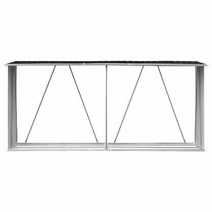 Garden Log Storage Shed Galvanised Steel 330x84x152 cm Anthracite