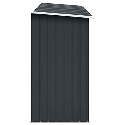 Garden Log Storage Shed Galvanised Steel 330x84x152 cm Anthracite
