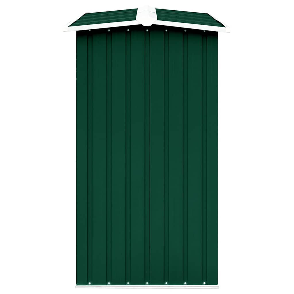 Garden Log Storage Shed Galvanised Steel 330x92x153 cm Green