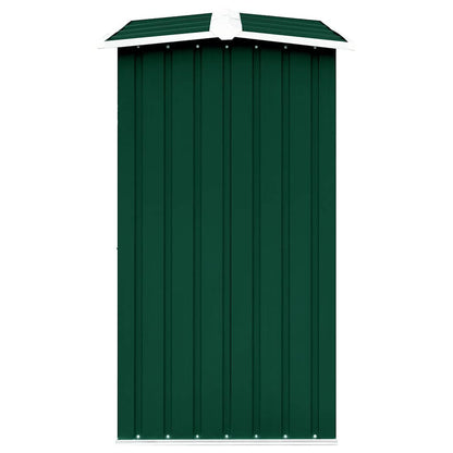 Garden Log Storage Shed Galvanised Steel 330x92x153 cm Green