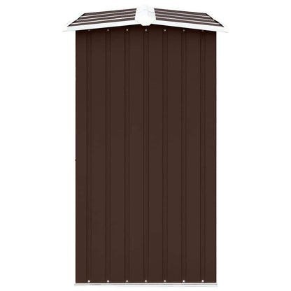 47087 vidaXL Garden Log Storage Shed Galvanised Steel 330x92x153 cm Brown