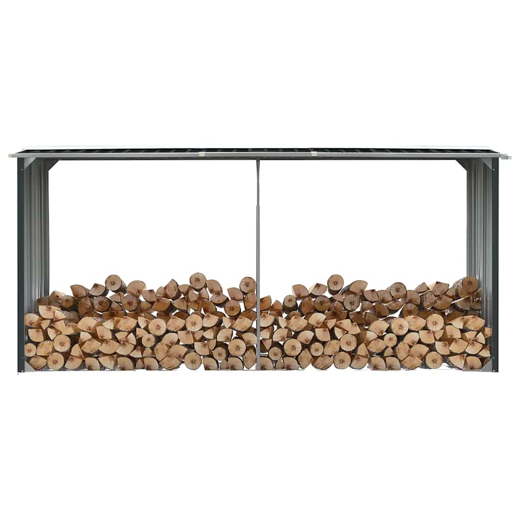 Garden Log Storage Shed 330x92x153 cm Anthracite