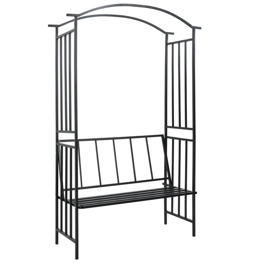 Garden Arch | Black | Iron | Medium | Decorative Inlays | Garden Arch