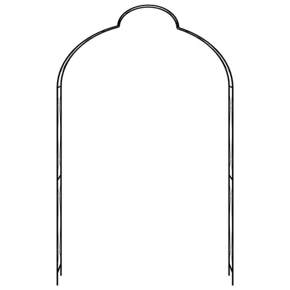 Garden Arch | Black | Powder-coated iron | Large | Decorative Inlays