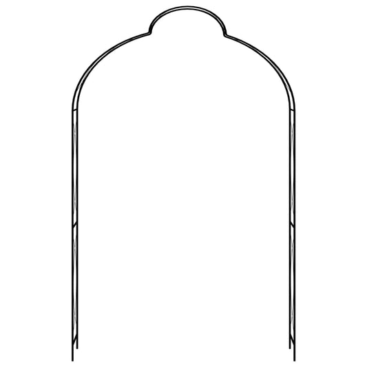 Garden Arch Black 150x34x240 cm Iron