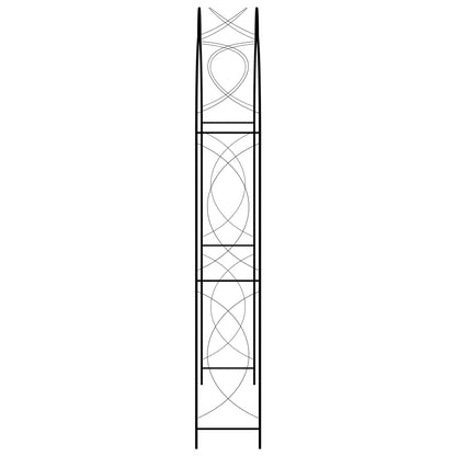 Garden Arch | Black | Powder-coated iron | Large | Decorative Inlays