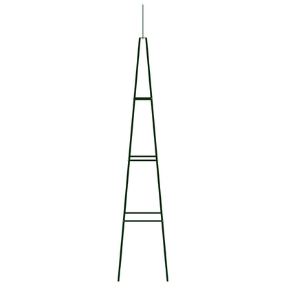 Garden Climbing Plant Racks 2 pcs Dark Green 35x35x195 cm Iron