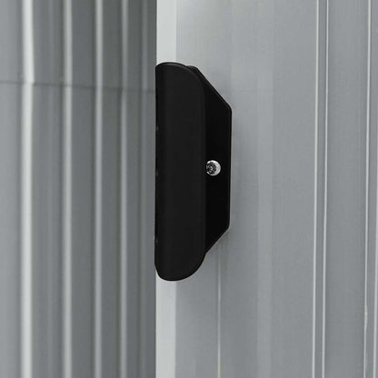 Garden Shed with Rack Grey 205x130x183 cm Iron