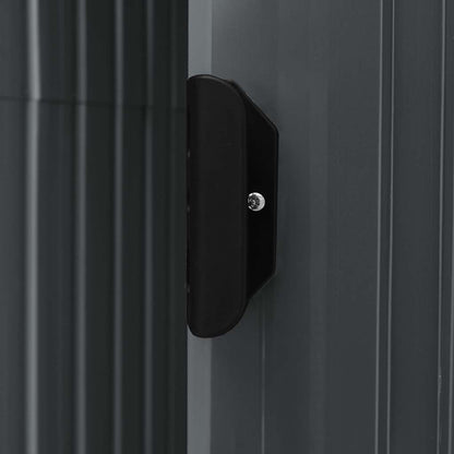 Garden Shed with Rack Anthracite 205x130x183 cm Iron