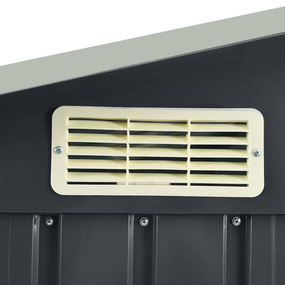 Garden Shed with Rack Anthracite 205x130x183 cm Iron