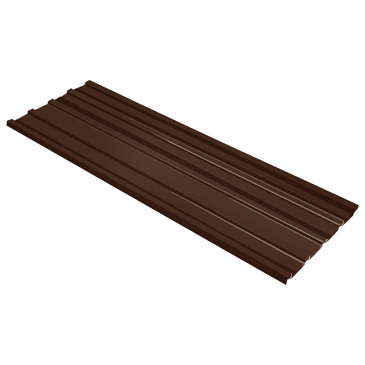 Roof Panel 12 pcs Brown 129 x 45 cm Galvanised steel