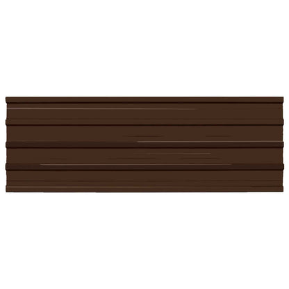 Roof Panel 12 pcs Brown 129 x 45 cm Galvanised steel