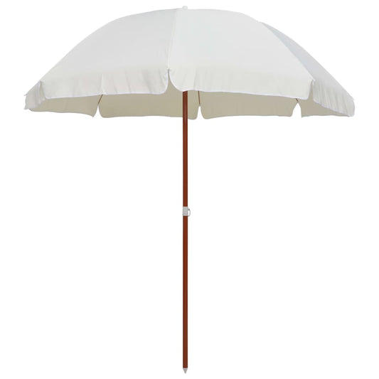Garden Parasol | Sand | Polyester, Steel | Large | UV-resistant materials