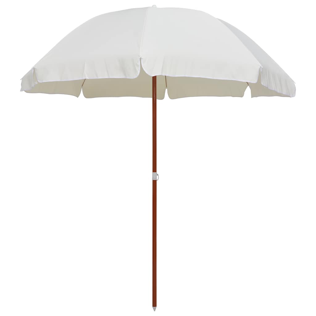 Garden Parasol with Steel Pole 240 cm Sand
