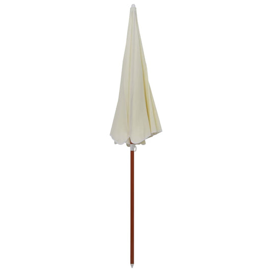 Garden Parasol | Sand | Polyester, Steel | Large | UV-resistant materials