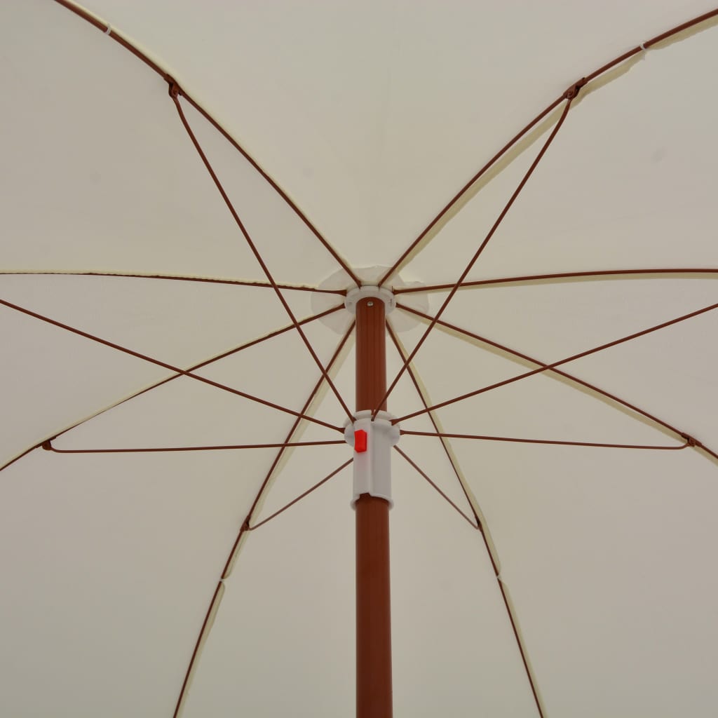 Garden Parasol | Sand | Polyester, Steel | Large | UV-resistant materials