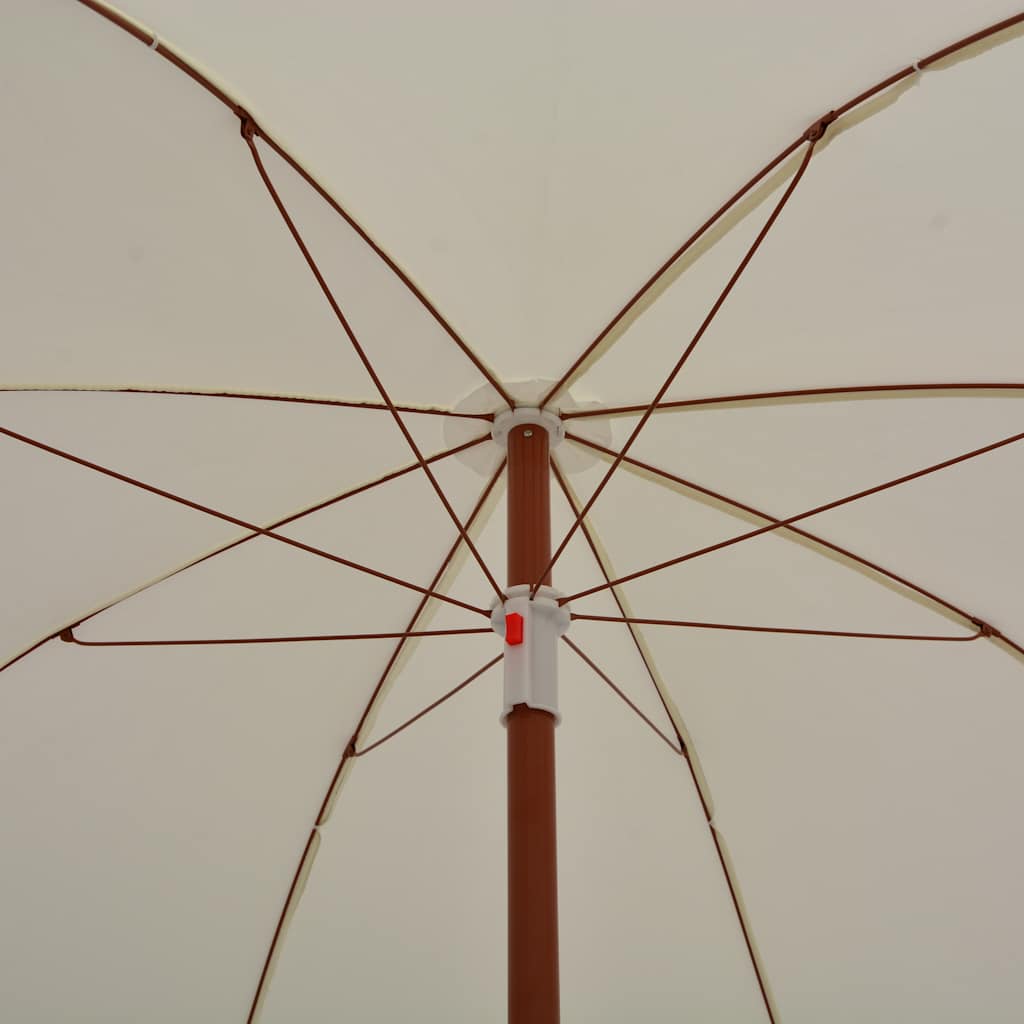 Garden Parasol with Steel Pole 240 cm Sand
