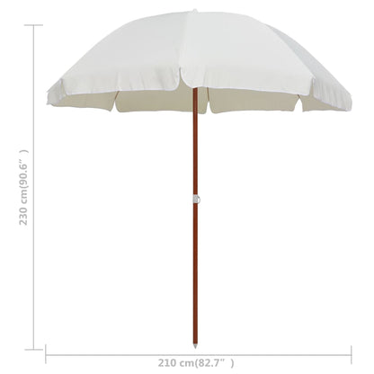 Garden Parasol | Sand | Polyester, Steel | Large | UV-resistant materials