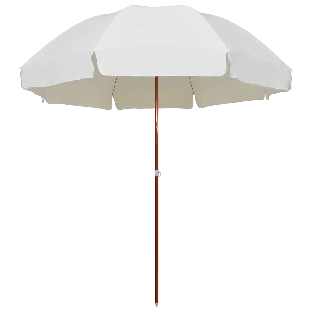 Garden Parasol with Steel Pole 300 cm Sand