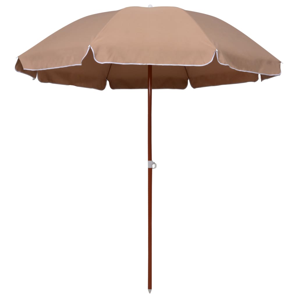 Garden Parasol | Taupe | 100% polyester and steel | Large