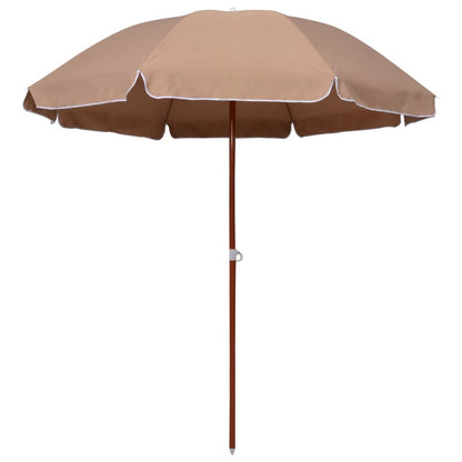 Garden Parasol | Taupe | 100% polyester and steel | Large