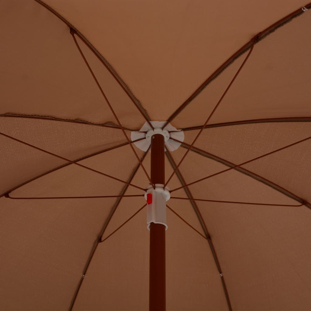 Garden Parasol | Taupe | 100% polyester and steel | Large