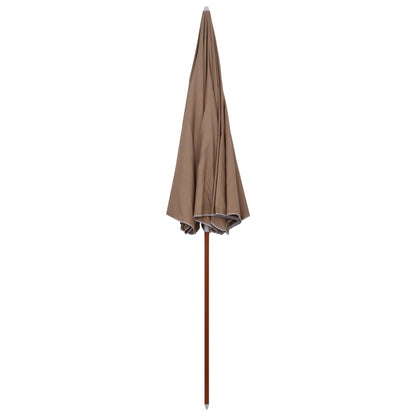 Garden Parasol with Steel Pole 300 cm Taupe