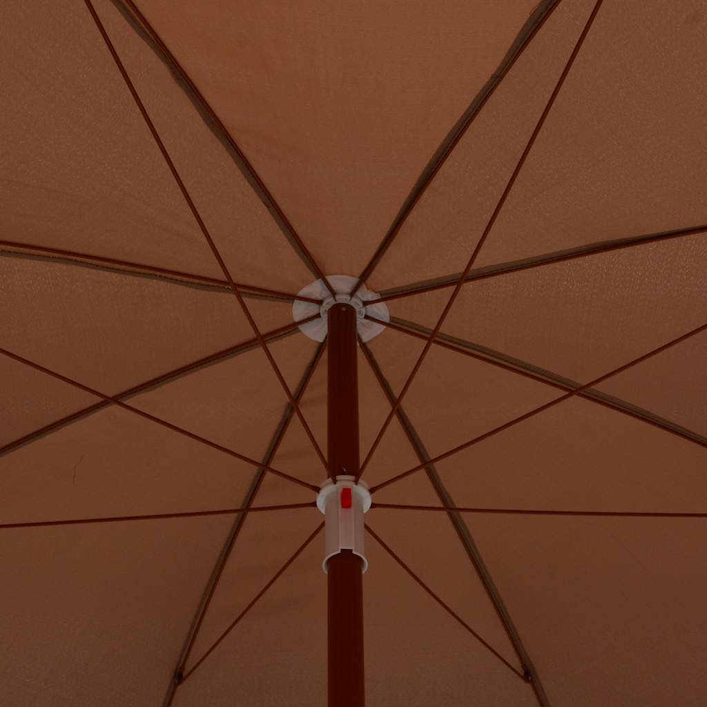 Garden Parasol with Steel Pole 300 cm Taupe