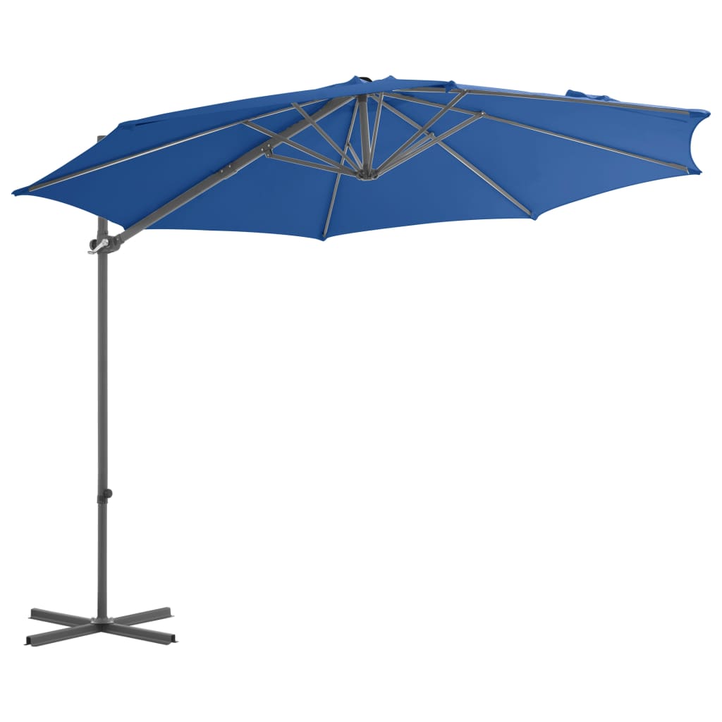 Cantilever Garden Parasol | Azure blue | Fabric | Large | Tiltable