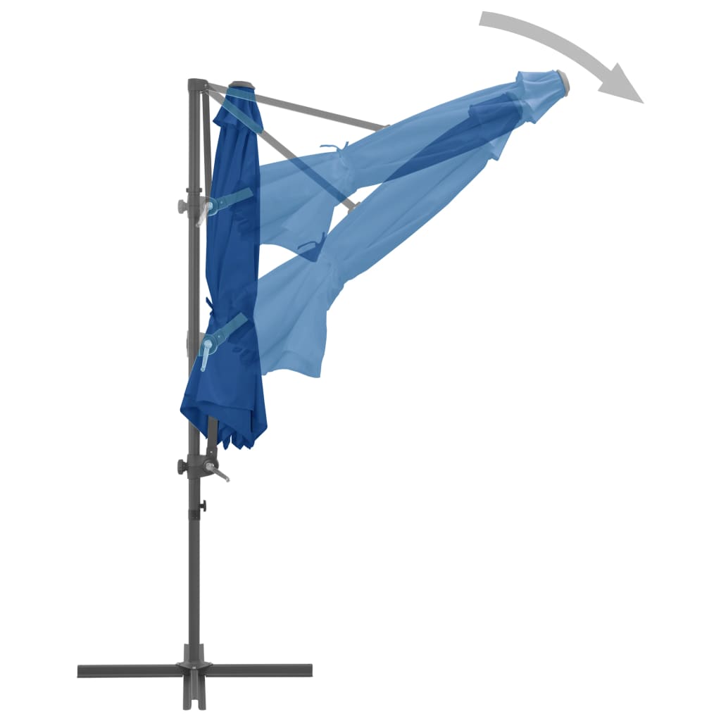Cantilever Garden Parasol | Azure blue | Fabric | Large | Tiltable