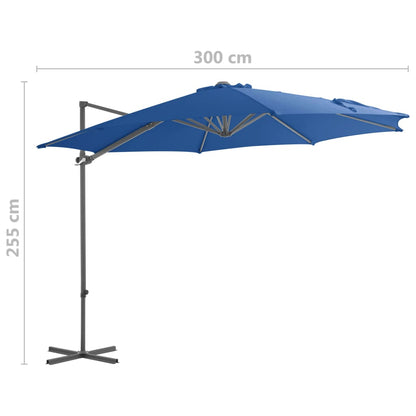 Cantilever Garden Parasol | Azure blue | Fabric | Large | Tiltable