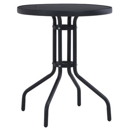 Garden Table | Black | Powder coated steel | 80 cm |  Durable