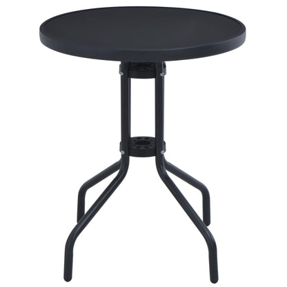 Garden Table | Black | Powder coated steel | 80 cm |  Durable