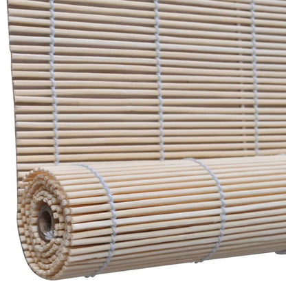 Bamboo Roller Blinds 2 pcs 120x160 cm Natural