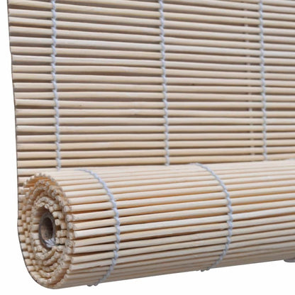 Bamboo Roller Blinds 4 pcs 120x160 cm Natural