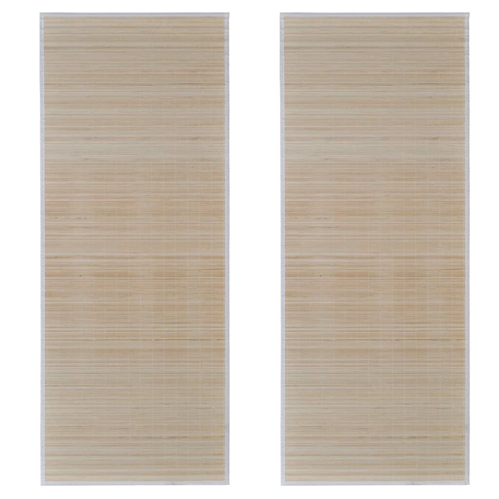 Rectangular Natural Bamboo Rugs 2 pcs 120x180 cm