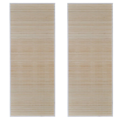 Rectangular Natural Bamboo Rugs 2 pcs 120x180 cm