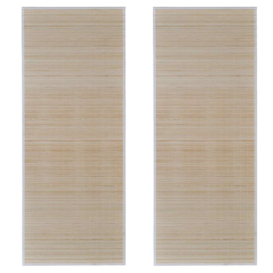 Rectangular Natural Bamboo Rugs 2 pcs 120x180 cm