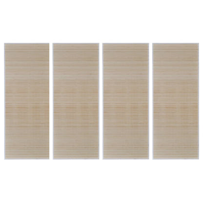 Rectangular Natural Bamboo Rugs 4 pcs 120x180 cm