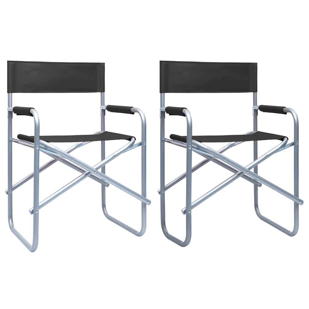 Director's Chair | Set of 2 | Black | Steel, Polyester | Standard