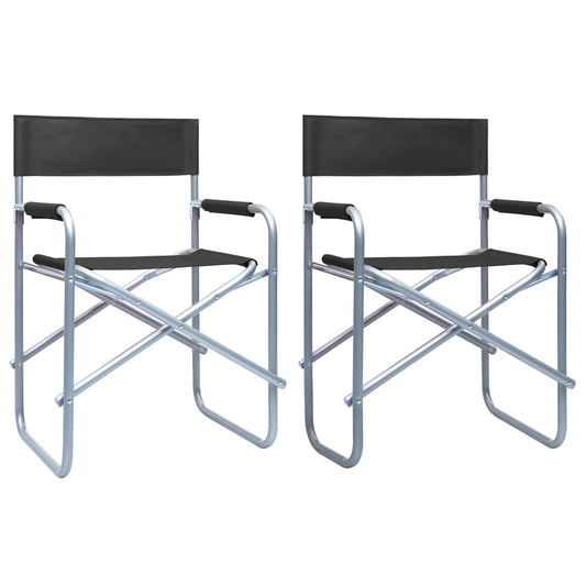 Director's Chair | Set of 2 | Black | Steel, Polyester | Standard