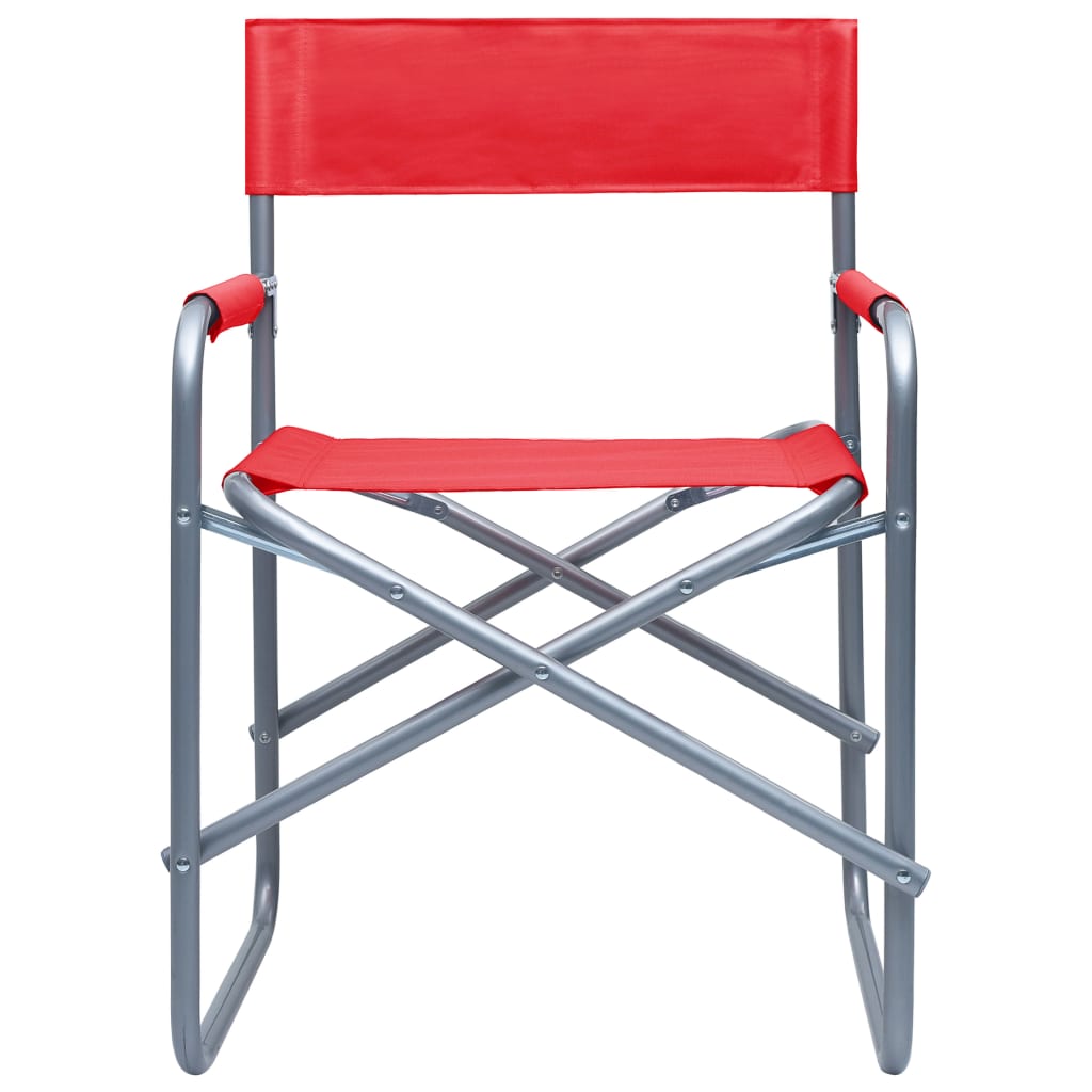 Director's Chairs 2 pcs Steel Red