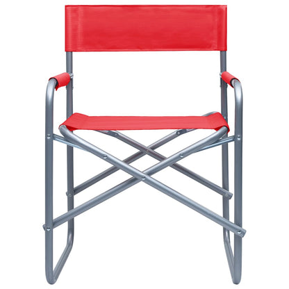 Director's Chairs 2 pcs Steel Red