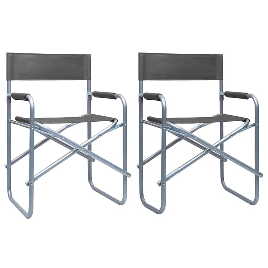 Director's Chair | Set of 2 | Grey | Steel, fabric (100% polyester)