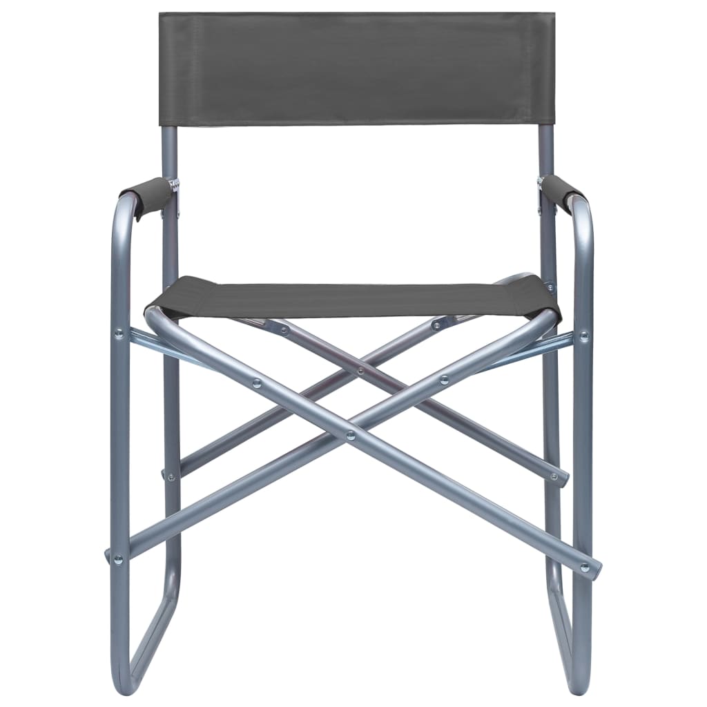 Director's Chairs 2 pcs Steel Grey