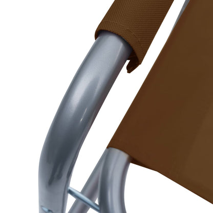 Director's Chairs 2 pcs Steel Brown