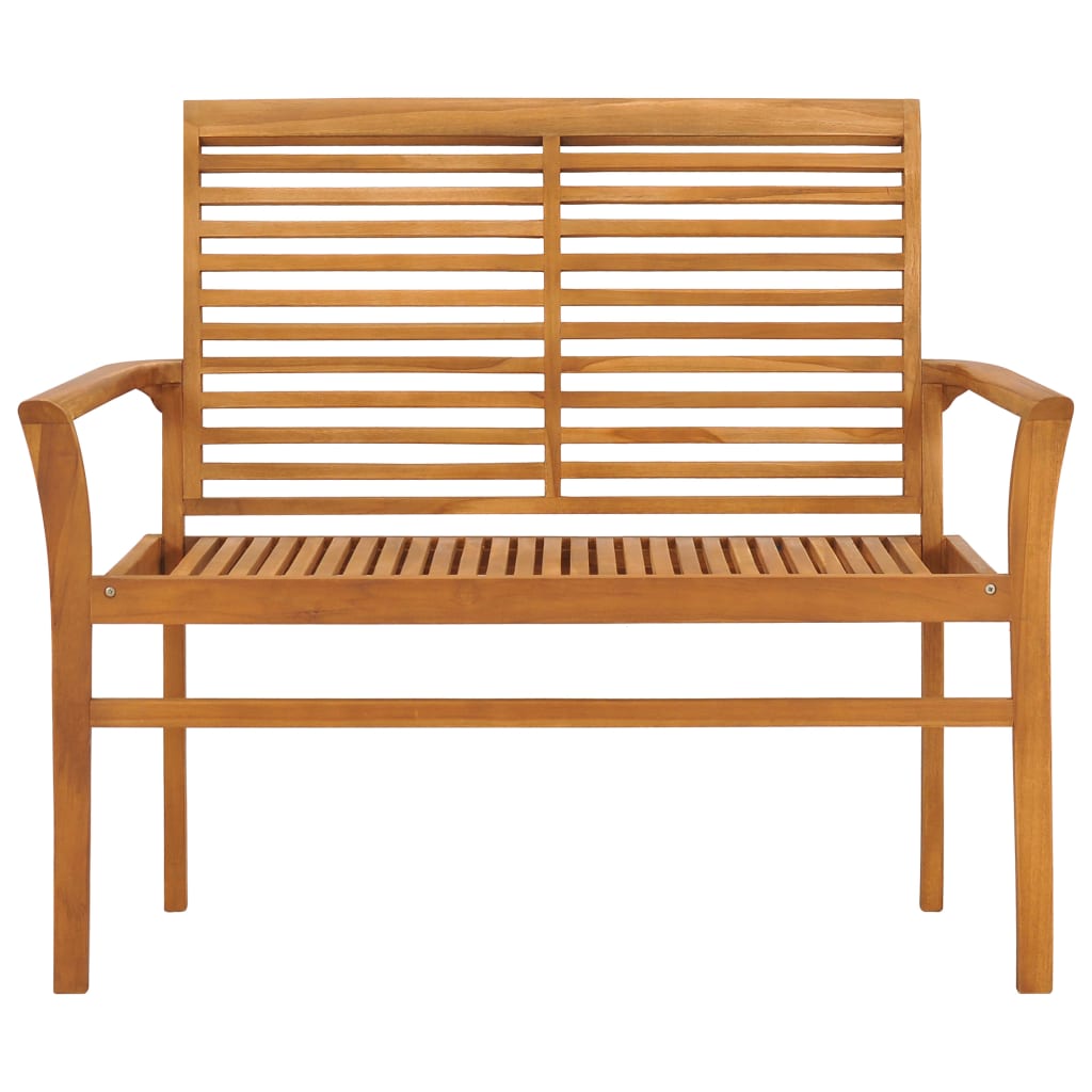 Garden Bench | Teak Brown | Fine sanded teak hardwood | 112 cm | Durable