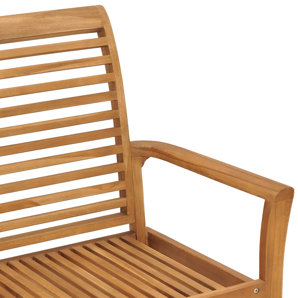 Garden Bench | Teak Brown | Fine sanded teak hardwood | 112 cm | Durable