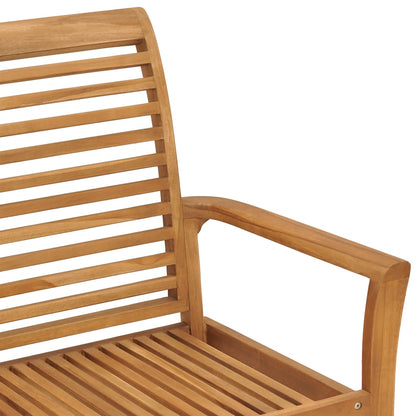 Garden Bench | Teak Brown | Fine sanded teak hardwood | 112 cm | Durable