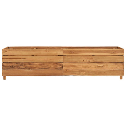 Raised Bed 150x40x38 cm Recycled Teak Wood and Steel